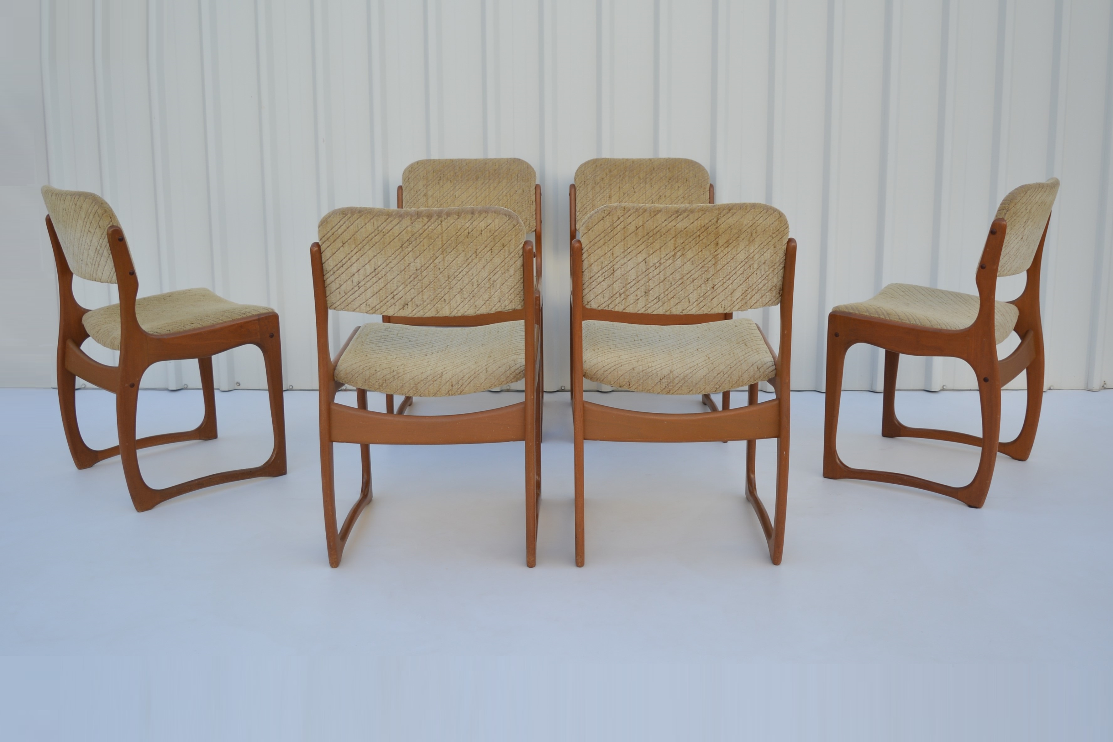 6 vintage danish dining chairs sculptural parker chairs era retro  chairs vintage chairs
