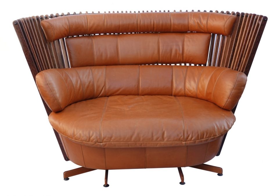 pacific green moorea leather sofa